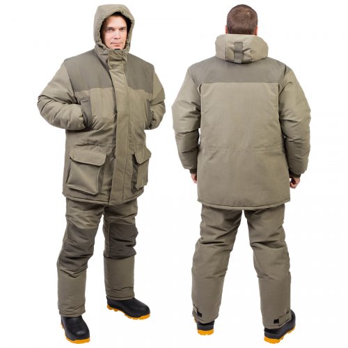 Костюм зимний Fish2Fish Ладога -30С 3000 мм/10000 гр.м/м2 мембрана хаки