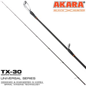 Хлыст угольный для спиннинга Akara Black Hunter H1002 (24-65) 3,0 м