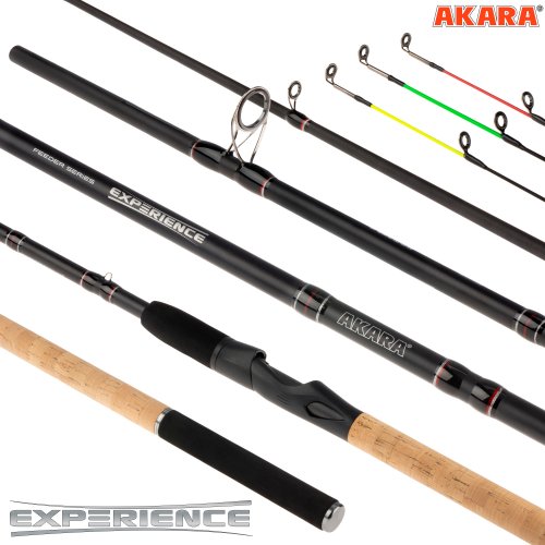 Удилище штекерное угольное фидерное 3 колена с цельной ручкой Akara Experience Feeder TX-30 (30-60-9