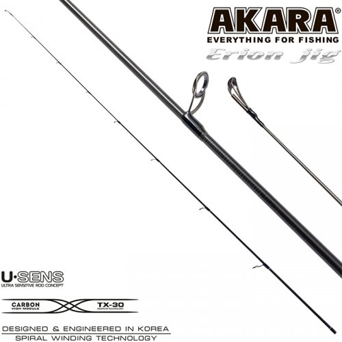 Хлыст угольный для спиннинга Akara Erion Jig Spin IM9 (5-25) 2,1 м