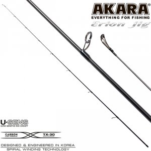 Хлыст угольный для спиннинга Akara Erion Jig Spin IM9 (5-25) 2,1 м