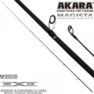 Хлыст угольный для спиннинга Akara Magista MLMF 822 TX-20 (2,8-7,0) 2,48 м