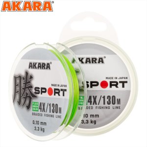 Шнур Akara Sport X-4 Fluo Green 130 м