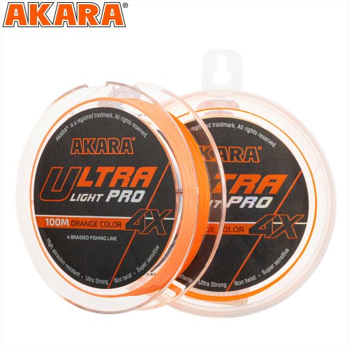 Шнур Akara Ultra Light PRO Orange 100 м