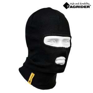 Шапка-маска Tagrider Expedition 3015 2 отверстия вязаная черная