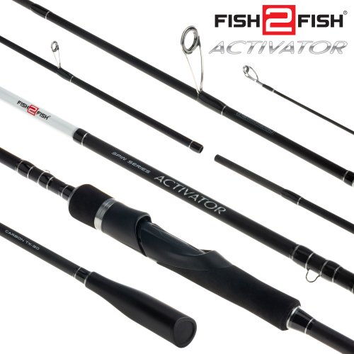 Спиннинг штекерный угольный 2 колена Fish2Fish Activator