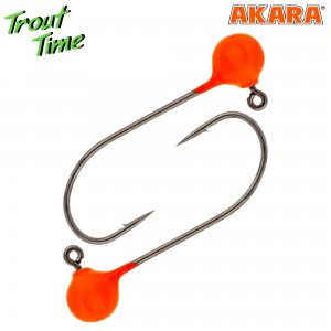 Джиг-головка Akara Trout Time Шар Orange 3 штуки в блистере