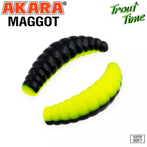 Силиконовая приманка Akara Trout Time MAGGOT 1,6 Cheese (10 шт)
