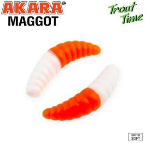 Силиконовая приманка Akara Trout Time MAGGOT 1,6 Cheese (10 шт)