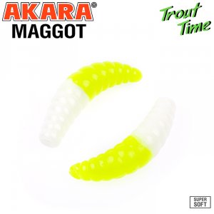 Силиконовая приманка Akara Trout Time MAGGOT 1,6 Cheese (10 шт)