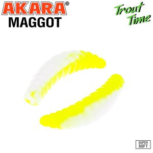 Силиконовая приманка Akara Trout Time MAGGOT 1,6 Cheese (10 шт)