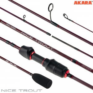 Спиннинг штекерный угольный 2 колена Akara NICE TROUT UL