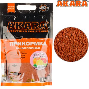 Прикормка Akara Premium Organic 1,0 кг Тути-фрутти