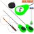 Удочка зимняя Akara Detent M 400 (2,0-8,0г) Green 2-х составной