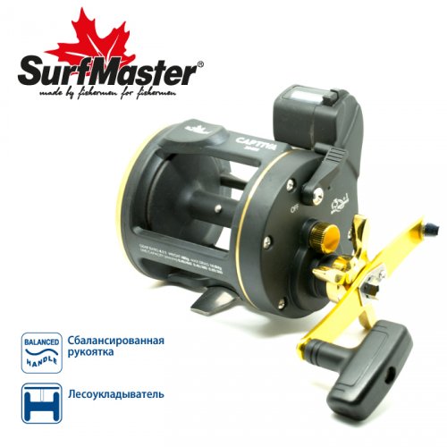 Катушка мультипликаторная Surf Master Captiva 2020R со счетчиком