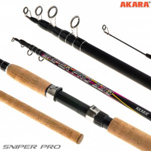Удилище телескопическое угольное с/с Akara Sniper Pro TX-30 (60-120)