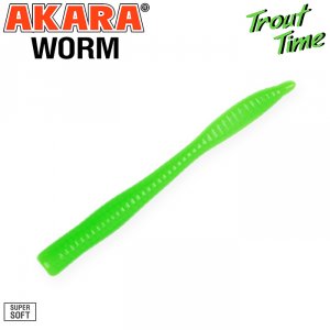 Силиконовая приманка Akara Trout Time WORM 3 Shrimp (10 шт)