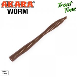 Силиконовая приманка Akara Trout Time WORM 3 Shrimp (10 шт)