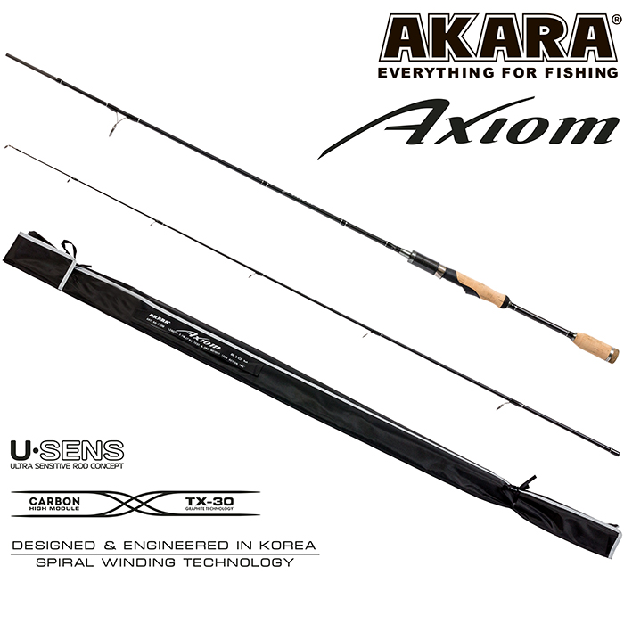 Спиннинг штекерный угольный 2 колена Akara Axiom M (6-28)