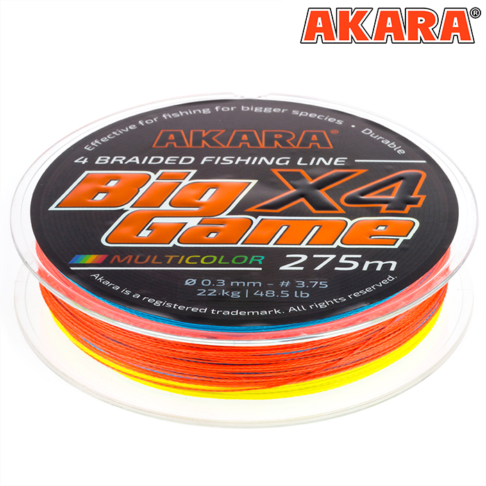 Шнур Akara Big Game Multicolor 275 м