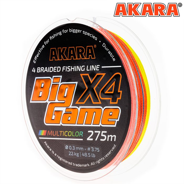 Шнур Akara Big Game Multicolor 275 м