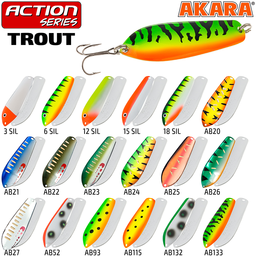 Блесна колебалка Akara Action Series Trout