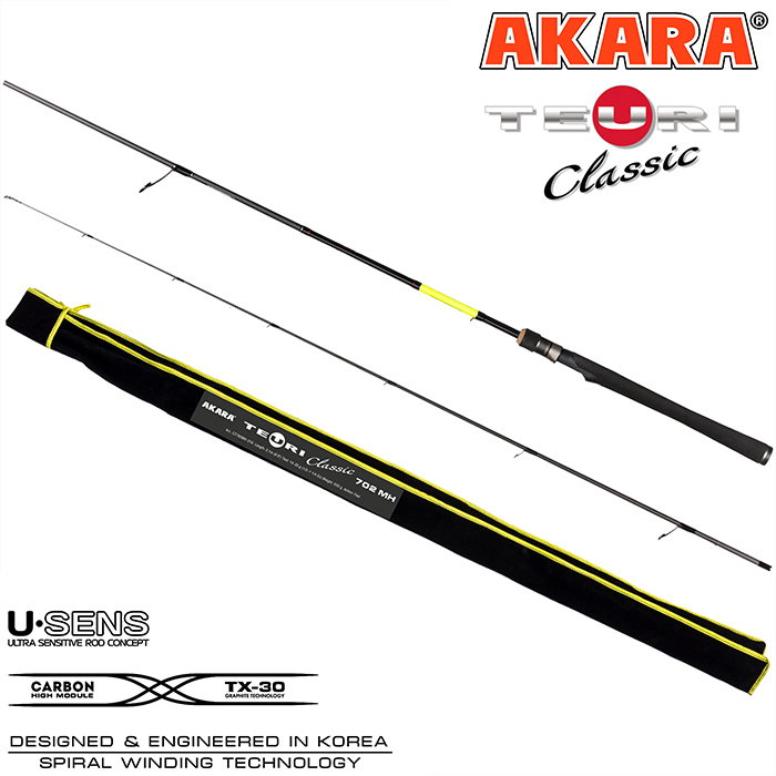 Спиннинг штекерный угольный 2 колена Akara Teuri Classic MH TX-30 (14-35)