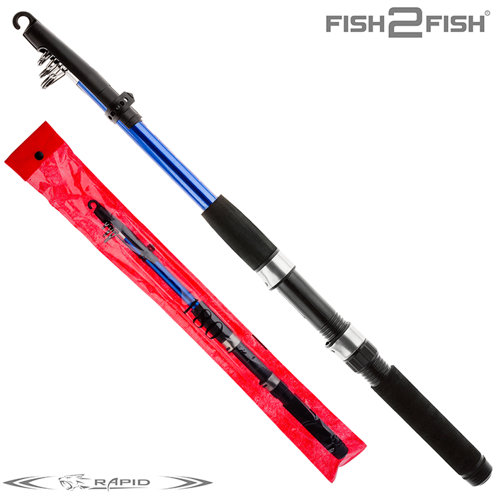 Спиннинг телескоп стекло к/с Fish2fish Rapid New (10-40) Blue
