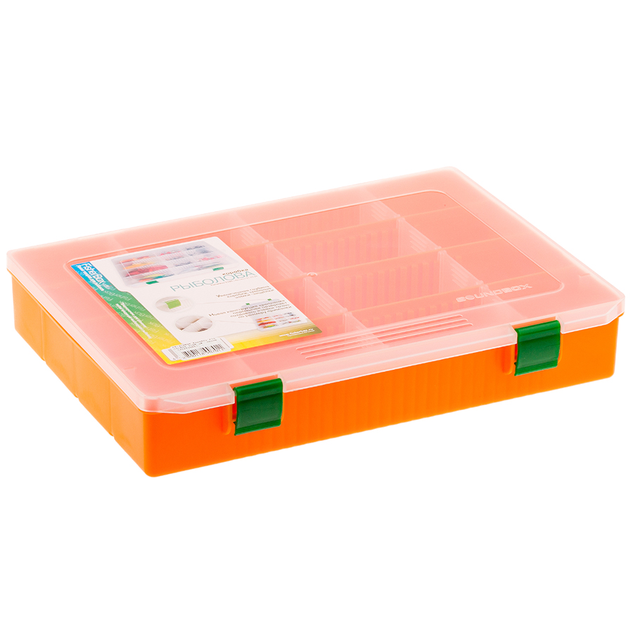 Коробка FisherBox 310B Orange (310х230х60 мм) трансформер 3 + 12 перегородок