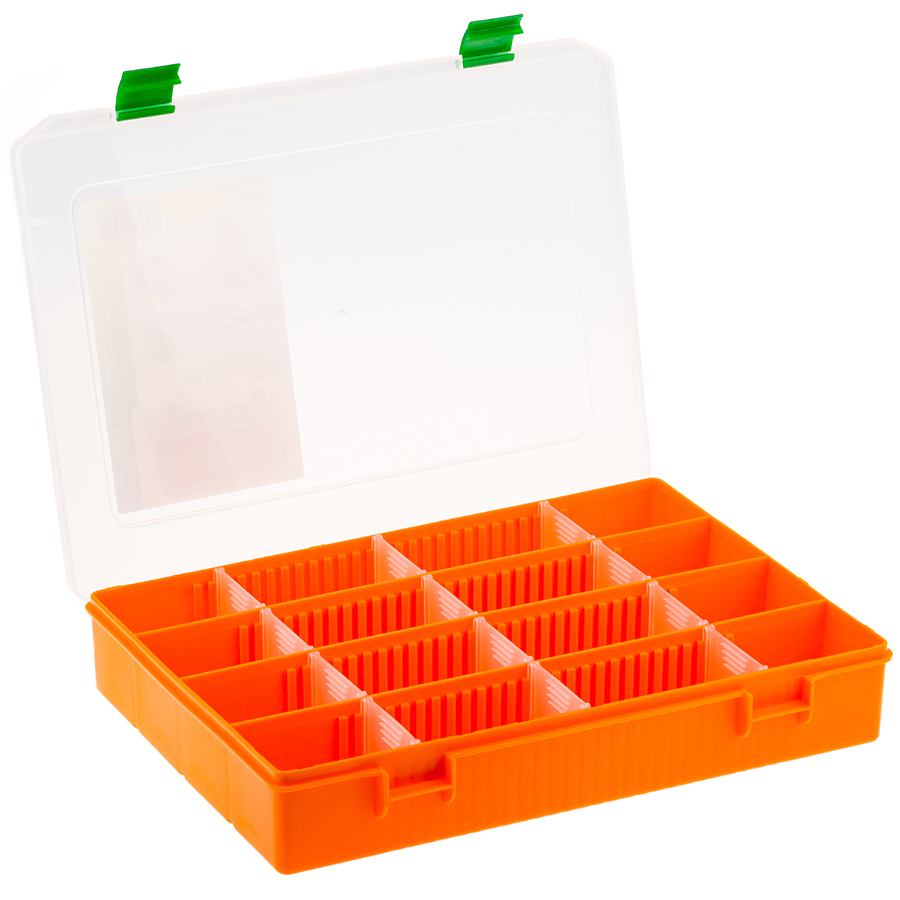 Коробка FisherBox 310B Orange (310х230х60 мм) трансформер 3 + 12 перегородок