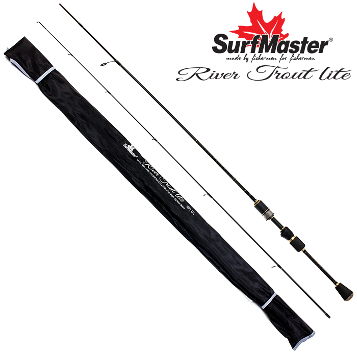 Спиннинг штекерный угольный 2 колена Surf Master River Trout Lite UL (0,2-4) 1,8 м