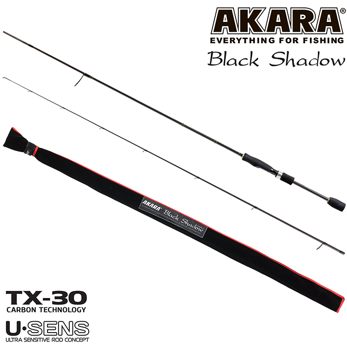 Спиннинг штекерный угольный 2 колена Akara SL1001 Black Shadow TX-30