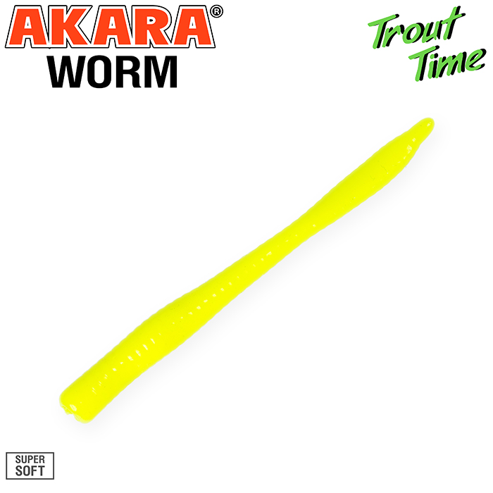 Силиконовая приманка Akara Trout Time WORM 3 Tu-Frutti (10 шт)